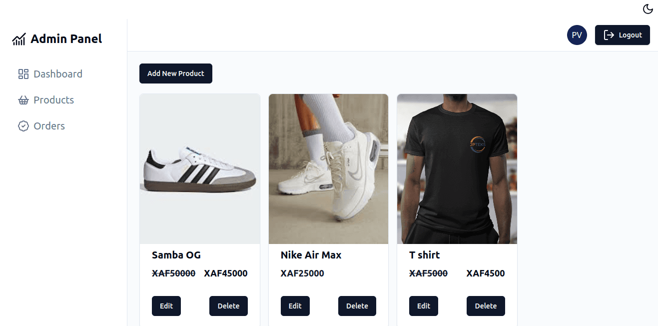 Site E-commerce Mode